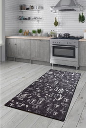 Conceptum Alfombra de Pasillo Cappuccino - Black (80 x 300 cm)